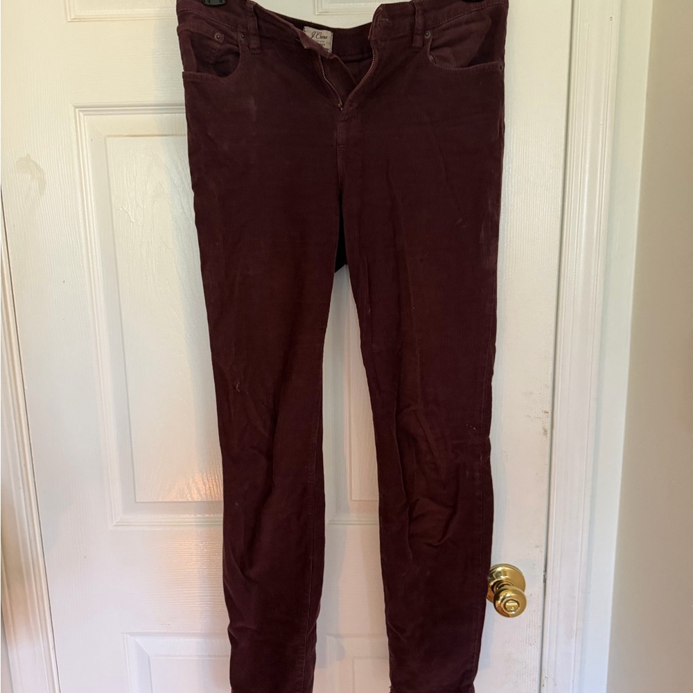 J crew Burgundy Corduroy Skinny Pants